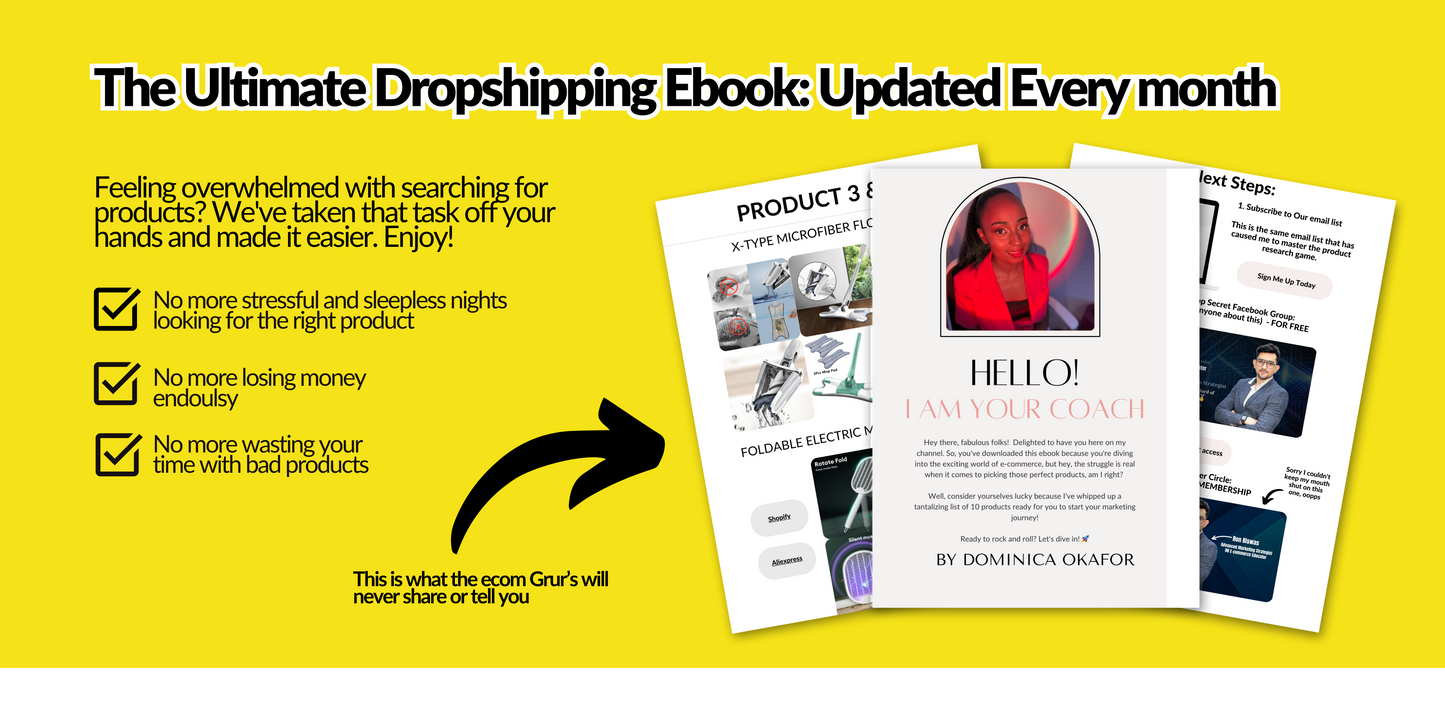 THE HOTTEST 10 DROPSHIPPING PRODUCT: FREE Guide!